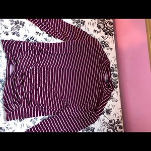 Indigo purple/white strip shirt